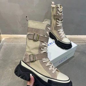 New thick sole heightened niche motorcycle boots